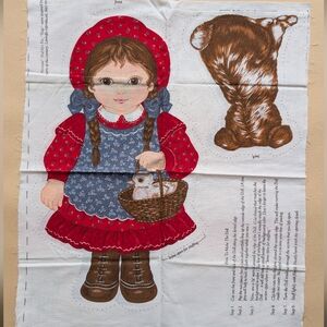 Vintage Amanda & Rags Doll Fabric Panel Cranston "Oh, You Beautiful Doll!